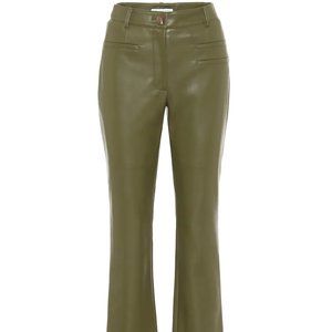REJINA PYO green Finley faux leather pants